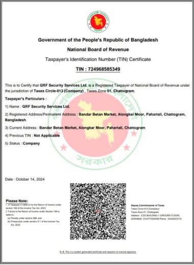 TIN Certificate